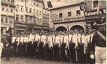 Janitscharen bei einem Biwak am Buttermarkt 1934